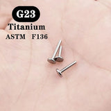 10PCS Titanium Stud Earrings Internal Thread Plug Nose Tragus Body Jewelry