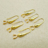 10PCS 925 Silver/18K Smooth Women's Ear Hook Earrings DIY Jewelry Making