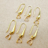 10PCS 925 Silver/18K Smooth Women's Ear Hook Earrings DIY Jewelry Making