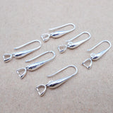 10PCS 925 Silver/18K Smooth Women's Ear Hook Earrings DIY Jewelry Making
