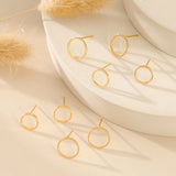 10PCS Brass Round Stud Earrings Pins DIY Jewelry Making Accessories