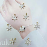 10PCS Brass Zircon Star Charms Pendants DIY Jewelry Findings Accessories