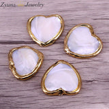 10PCS Heart Shaped Mother of Pearl Beads for Jewelry Making