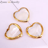 10PCS Heart Shaped Mother of Pearl Beads for Jewelry Making