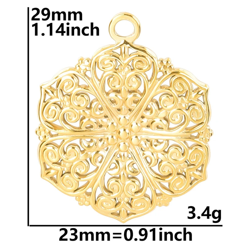 10PCS Punk Charm Necklace Titanium Steel Pendant Jewelry Supplies