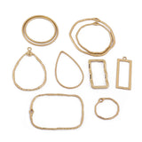 10PCS Zinc Alloy Irregular Hollow Border Charms for DIY Jewelry Making