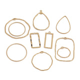 10PCS Zinc Alloy Irregular Hollow Border Charms for DIY Jewelry Making