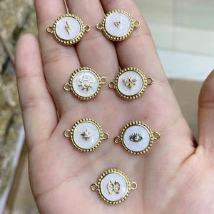 10PCS Butterfly Star Eye Charm Pendant for Jewelry Making DIY Craft