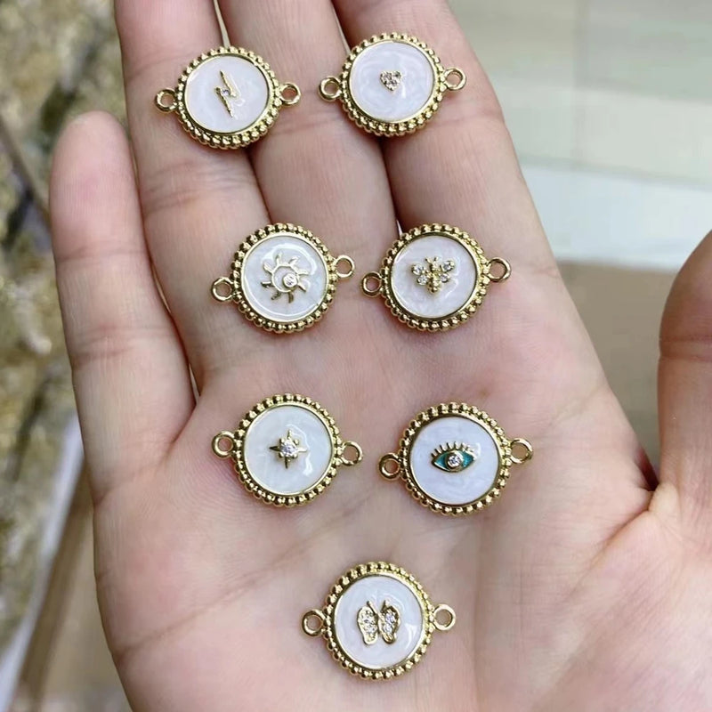 10PCS Butterfly Star Eye Charm Pendant for Jewelry Making DIY Craft