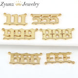 10PCS Plated Number Pendant DIY Jewelry Accessories