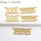 10PCS Plated Number Pendant DIY Jewelry Accessories