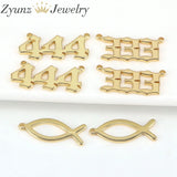 10PCS Plated Number Pendant DIY Jewelry Accessories
