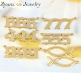 10PCS Plated Number Pendant DIY Jewelry Accessories
