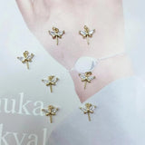 10PCS Gold Micro Pave Insect Charms Pendant DIY Bracelet Necklace Jewelry Making