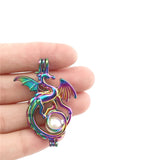 10PCS Dragon Pearl Cage Locket Aromatherapy Diffuser Pendants