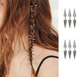 10PCS Hairpins Dreadlocks Cone Hair Clip for Braid Stainless Steel Jewelry
