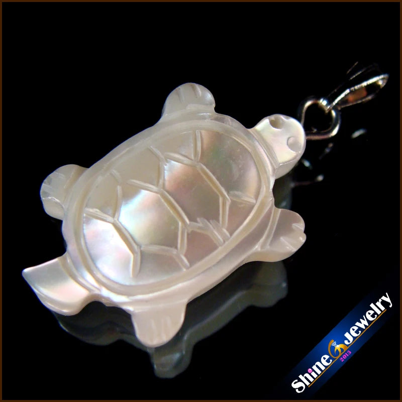 10PCS Turtle Mother of Pearl Shell Charms DIY Jewelry Beads