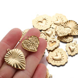 10PCS Sacred Heart Charms Brass Pendants DIY Necklace Bracelet Ear
