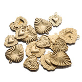10PCS Sacred Heart Charms Brass Pendants DIY Necklace Bracelet Ear