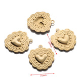 10PCS Sacred Heart Charms Brass Pendants DIY Necklace Bracelet Ear