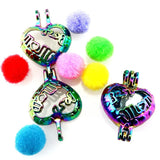 10PCS Heart Mom Charm Pearl Cage Locket Aromatherapy Diffuser Pendant Accessory