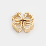 10PCS Heart Beads Charms Metal Spacers for Bracelet Craft