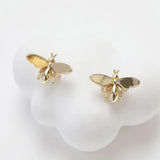 10PCS Honeybee Ear Studs Earrings 14k Plated Jewelry Making DIY Accessories