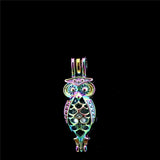 10PCS Charm Owl Pearl Cage Locket Aromatherapy Diffuser Pendant