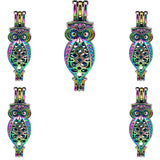 10PCS Charm Owl Pearl Cage Locket Aromatherapy Diffuser Pendant