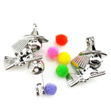 10PCS Magical Witch Pearl Cage Locket Aromatherapy Diffuser Pendant