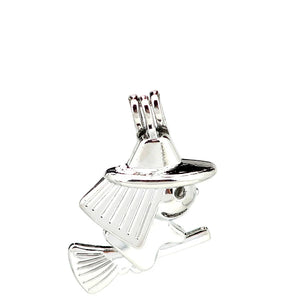 10PCS Magical Witch Pearl Cage Locket Aromatherapy Diffuser Pendant