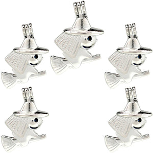 10PCS Magical Witch Pearl Cage Locket Aromatherapy Diffuser Pendant