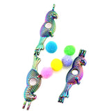 10PCS Bird Pearl Cage Locket Aromatherapy Diffuser Pendant for Necklace Keychain