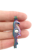 10PCS Bird Pearl Cage Locket Aromatherapy Diffuser Pendant for Necklace Keychain