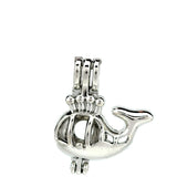 10PCS Whale Charms Pearl Cage Aromatherapy Diffuser Pendant Gift Necklace