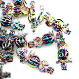 10PCS Owl Charm Pearl Cage Locket Aromatherapy Pendant For Gift Necklace