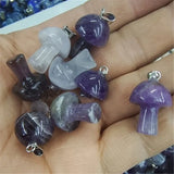 10PCS Women Pendants Lapis Lazuli Tiger Eye Amethyst Gemstone DIY Jewelry