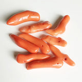 10PCS Coral Tooth Gemstone Beads for DIY Woman Jewelry Bracelet