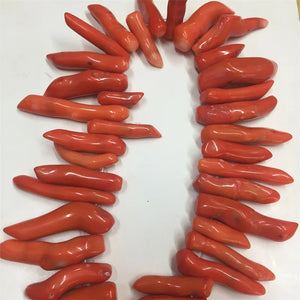 10PCS Coral Tooth Gemstone Beads for DIY Woman Jewelry Bracelet