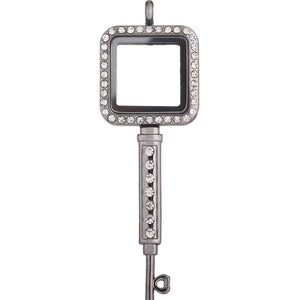 10PCS Rhinestone Glass Memory Locket Pendant Charms