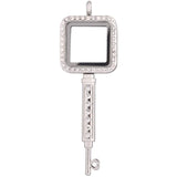 10PCS Rhinestone Glass Memory Locket Pendant Charms