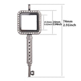 10PCS Rhinestone Glass Memory Locket Pendant Charms