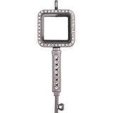 10PCS Rhinestone Glass Memory Locket Pendant Charms