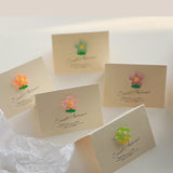 10PCS Korean Flower Greeting Cards Wedding Invitation Birthday Envelope