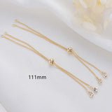 10PCS 14K Plated Zirconia Bracelet Chain DIY Jewelry Making