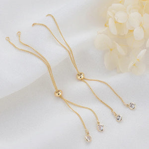 10PCS 14K Plated Zirconia Bracelet Chain DIY Jewelry Making