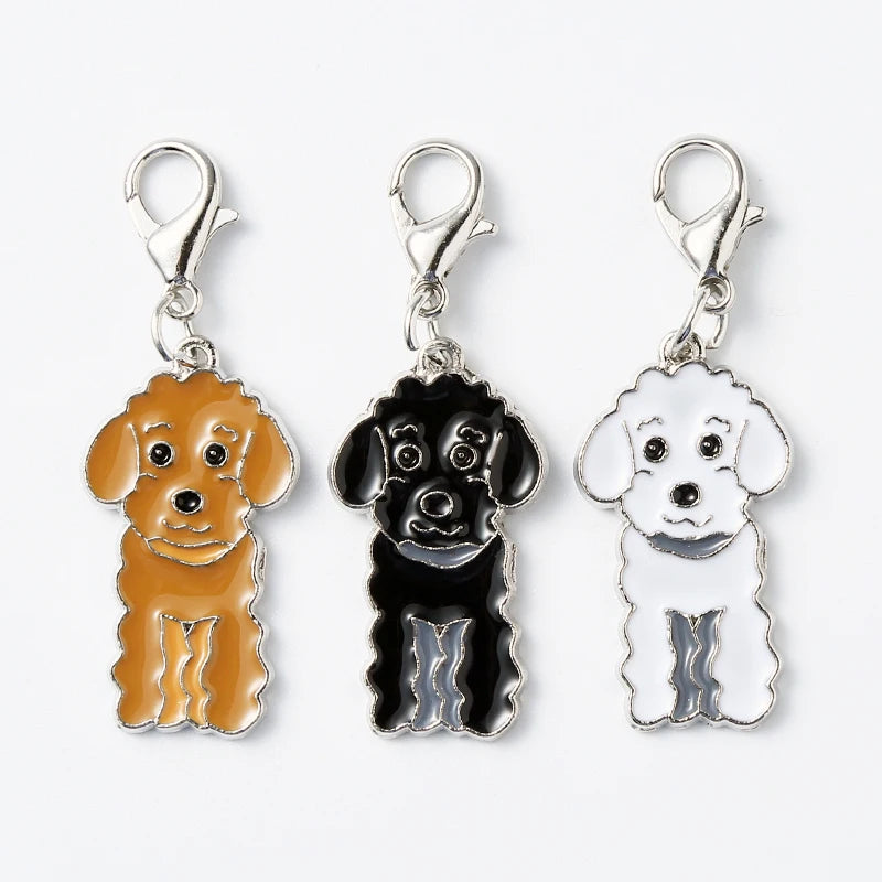 10PCS Dog Charms Keychain Couple Gift For Women Men