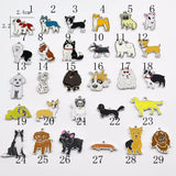 10PCS Dog Charms Keychain Couple Gift For Women Men