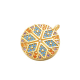 10PCS Brass Heart Eye Snowflake Pendant DIY Necklace Jewelry Making