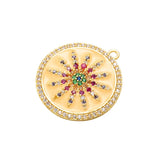 10PCS Brass Heart Eye Snowflake Pendant DIY Necklace Jewelry Making